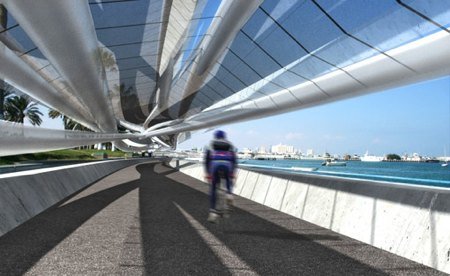 Doha cooled cycling path